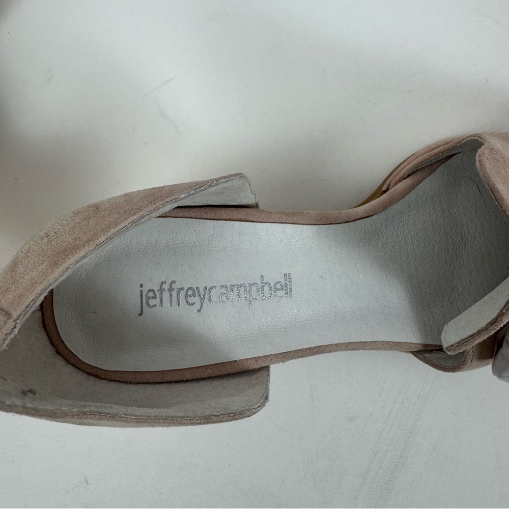 Jeffrey Campbell 'Civil' Pearly Heeled d'Orsay Loafers Pink Suede‎ 6 NWOT - Picture 9 of 10